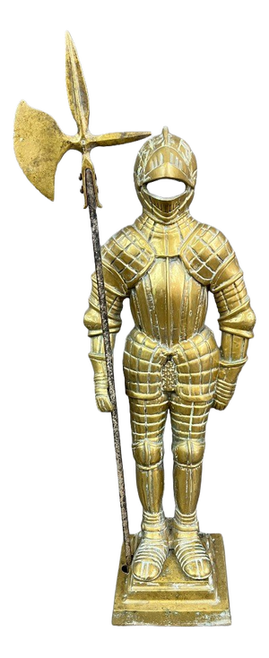 20th Century Bronze Statue of a Warrior in Armor