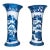 1940s Chinese Blue & White Porcelain Trumpet Vases For Sale