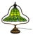 Tiffany Style Table Lamp in Green Stained Glass For Sale