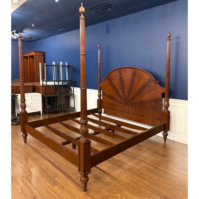 2020s Traditional King Size Mahogany Poster Bed by Leighton Hall - Showroom Sample For Sale - Image 5 of 14