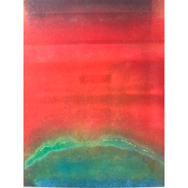 Monumental Red Abstract Milburn Smith March 1969 Acrylic paint on canvas 65 x 64 x 1.25 Signed and dated lower right in...