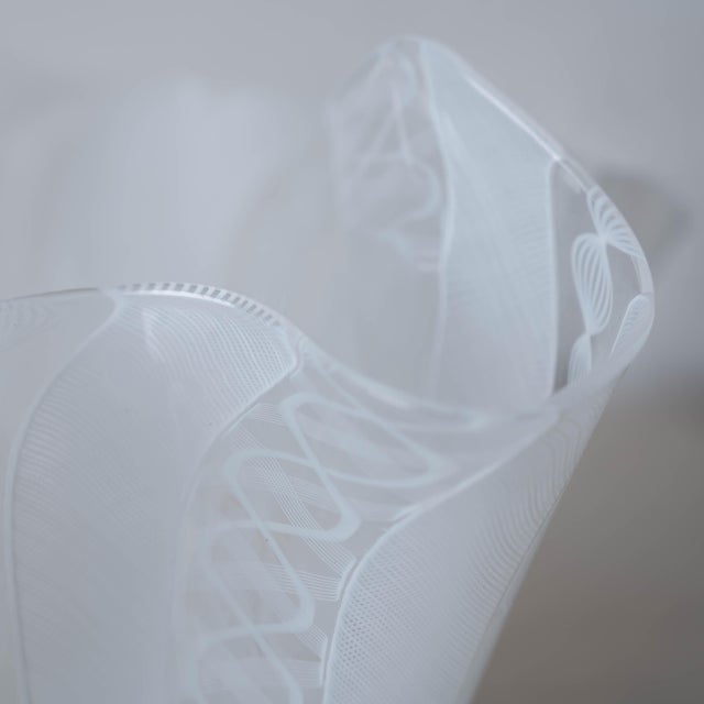 Bianconi Fazzoletto Zanfirico Handkerchief Vase for Venini, 2002 For Sale In Savannah - Image 6 of 7