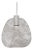 Galvanized Iron Wire Pendant, Grey, Medium - Petiole Collection by Schema for Oggetti For Sale