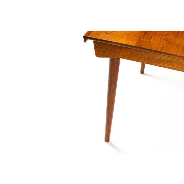 Brown 1960s Danish Modern Mid Century Teak Dining Table — Finn Juhl Fd-540 for France + Son — Two Leaves For Sale - Image 8 of 11