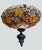 Dark Green 1960s Italian Capodimonte, Faience-Style Porcelain and Wrought Iron Chandelier For Sale - Image 8 of 11