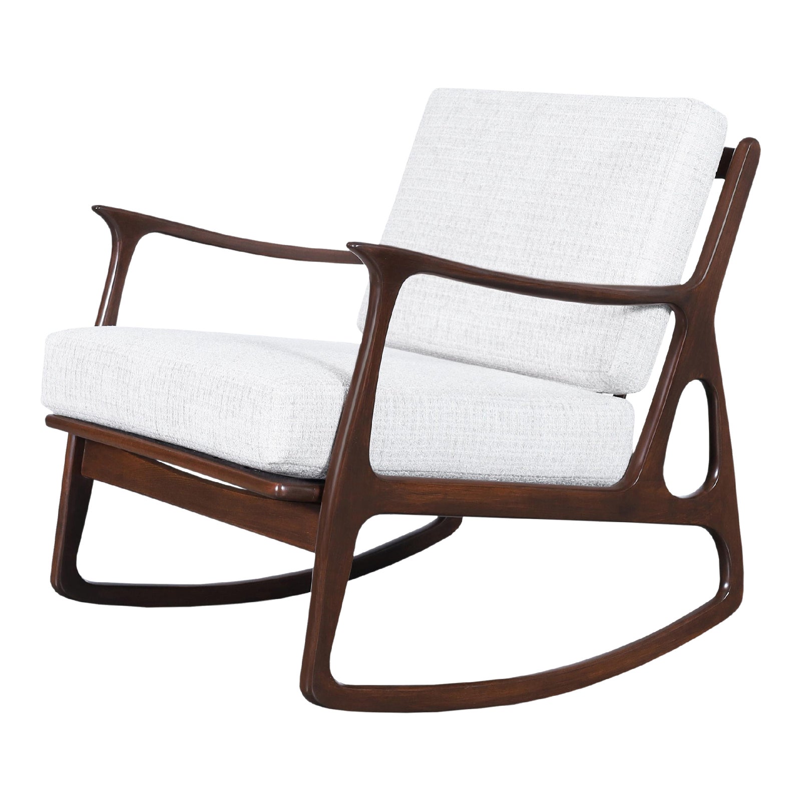 1950s Vintage Italian Sculptural Rocking Chair | Chairish