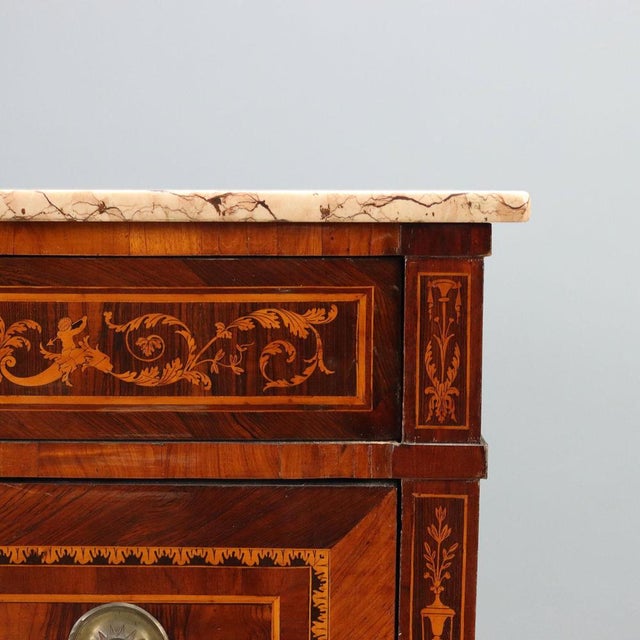Wood Neoclassical Walnut Chest of Drawers For Sale - Image 7 of 16
