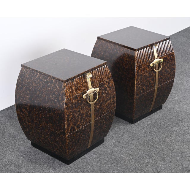 Pair of Bert England for Widdicomb Bombe End Tables, 1965 For Sale - Image 6 of 10