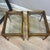 1960s Palm Beach Regency Mid-Century Bamboo & Lattice Rattan Glass Top Side Table Pair For Sale - Image 4 of 4