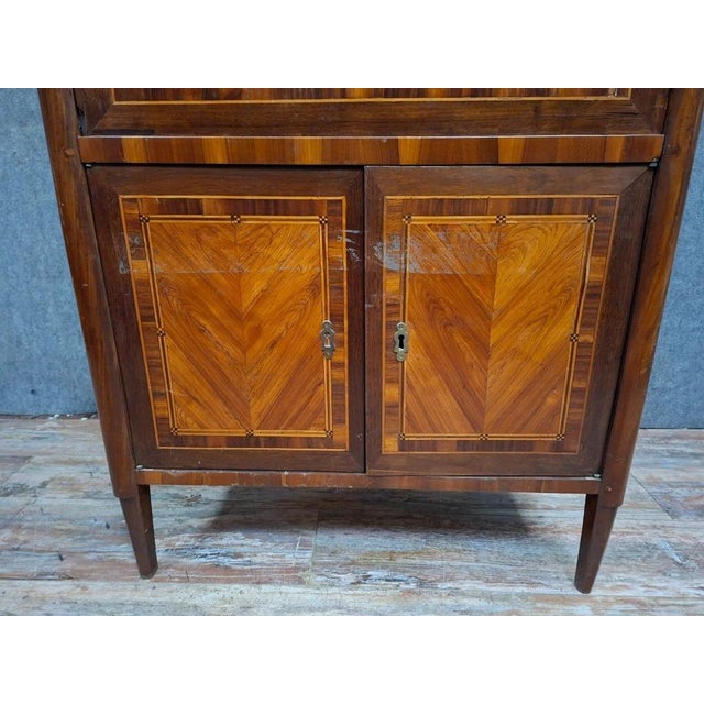 Late 18th Century LXVI Marquetry Drop-Front Secretary For Sale - Image 4 of 11
