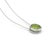 Natural Peridot Round Necklace in 925 Sterling Silver, August Birthstone Jewelry For Sale - Image 4 of 4