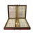 Chinoiserie Chinese Handmade Red Vinyl Box Regular Size Mahjong Tiles Game Set For Sale - Image 3 of 4