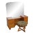 Heywood Wakefield Solid Maple Vanity Makeup Table and Swivel Stool 6615 For Sale