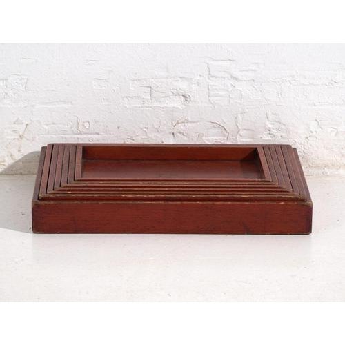 Brown Antique Japanese Wooden Serving Trays, Set of 7 For Sale - Image 8 of 11