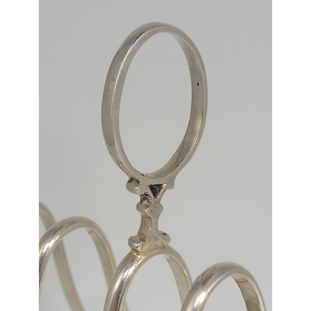 Edwardian English Sheffield Silver Toast Rack, 1900 For Sale - Image 6 of 14