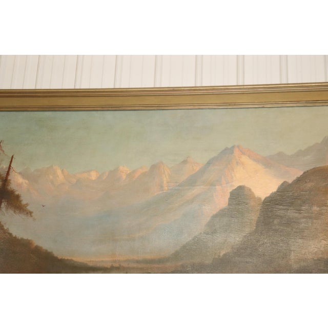 Monumental Signed Henry Arthur Elkins Oil Painting of Colorado Mountain River For Sale In Philadelphia - Image 6 of 13