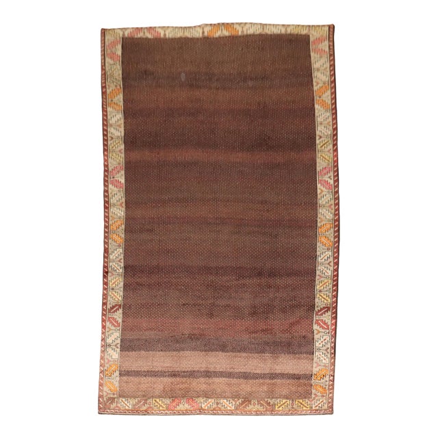 Vintage Zabihi Collection Brown Turkish Room Rug - 7' x 12'10" For Sale