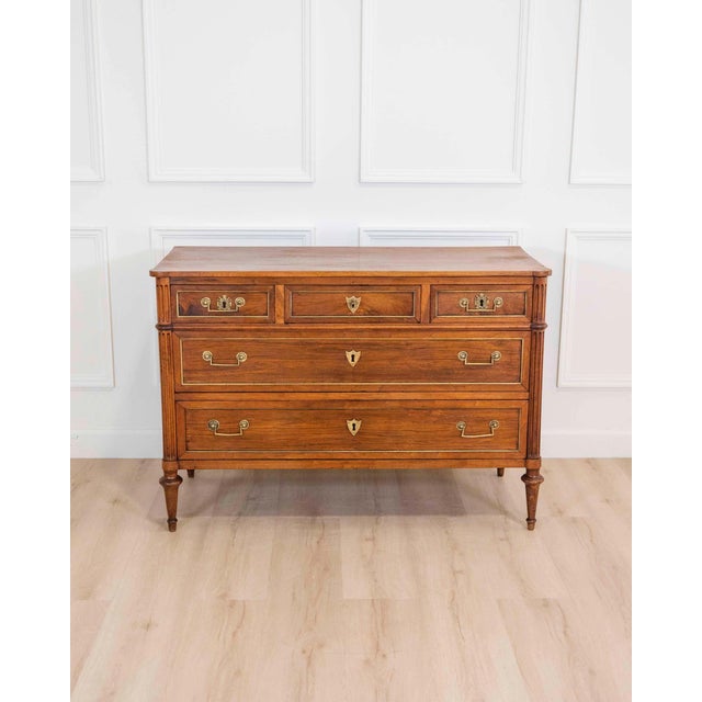 19th Century Louis XVI Walnut Chest Of Drawers Circa 1780 For Sale - Image 5 of 8