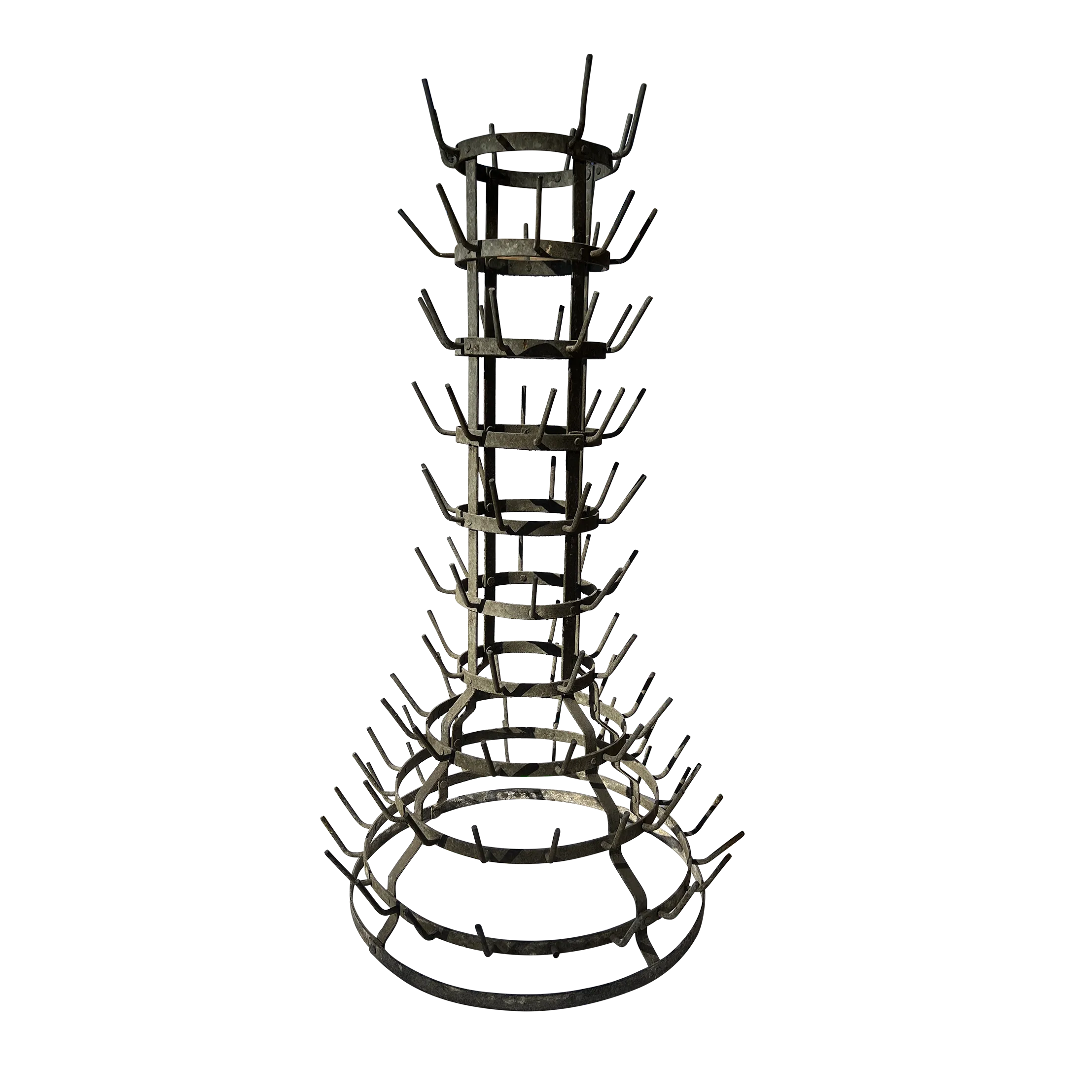 Antique French Zinc Wine Bottle Drying Rack Circa 1900 | Chairish