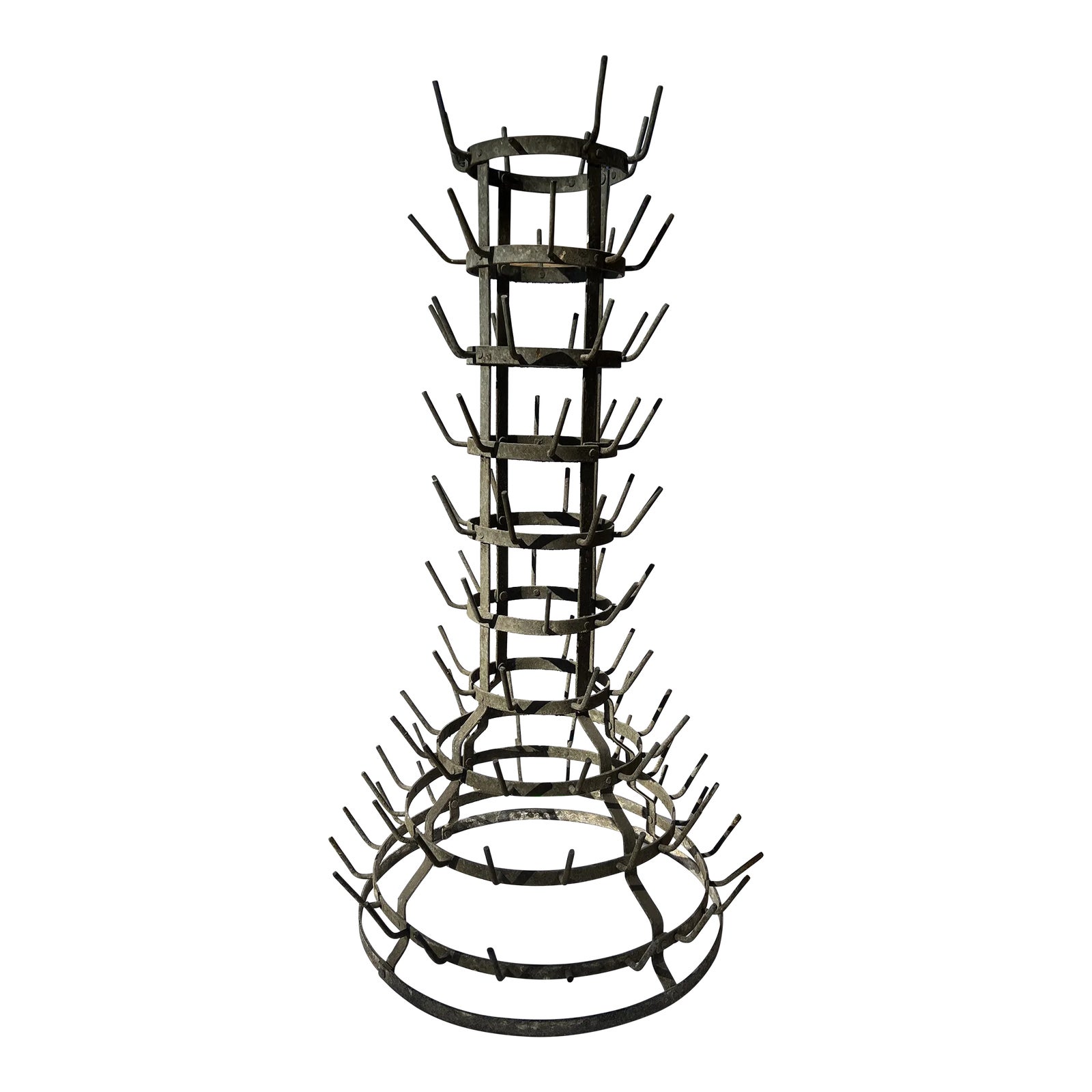 Antique French Zinc Wine Bottle Drying Rack Circa 1900 Chairish