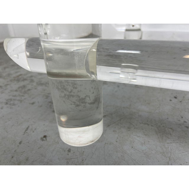 Lucite Rod & Glass Coffee Table Attributed to Les Prismatiques, 1970s For Sale - Image 16 of 18