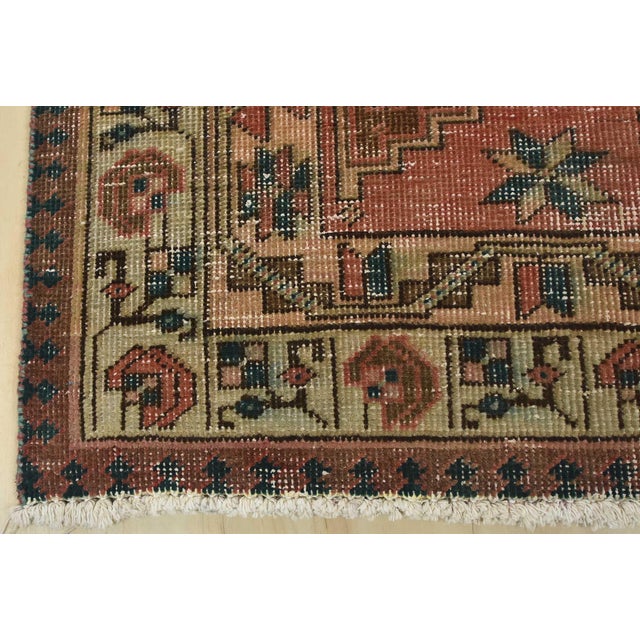 Sarab Runner 3'5'' X 10'11'' Brown Wool Semi-Antique Tribal Hand-Knotted Rug For Sale - Image 11 of 14