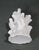 White Ceramic Faux Bois Tree Trunk Tulipiere Vase With 18 Openings Centerpiece For Sale - Image 10 of 10
