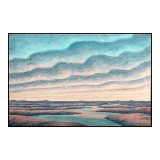 1980s Scott Nellis "River Cloud Series" Hand Signed Original Pastel Drawing For Sale