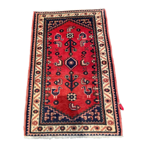 1990s Handwoven Persian Hamedan Area Rug 2'0" X 3'2"