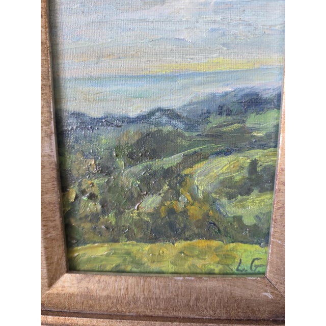 Late 20th Century Original Landscape Oil Painting in Ornate Carved Wood Frame, Impressionist Countryside Artwork, Cottage Wall Decor, Nature Art For Sale - Image 9 of 13