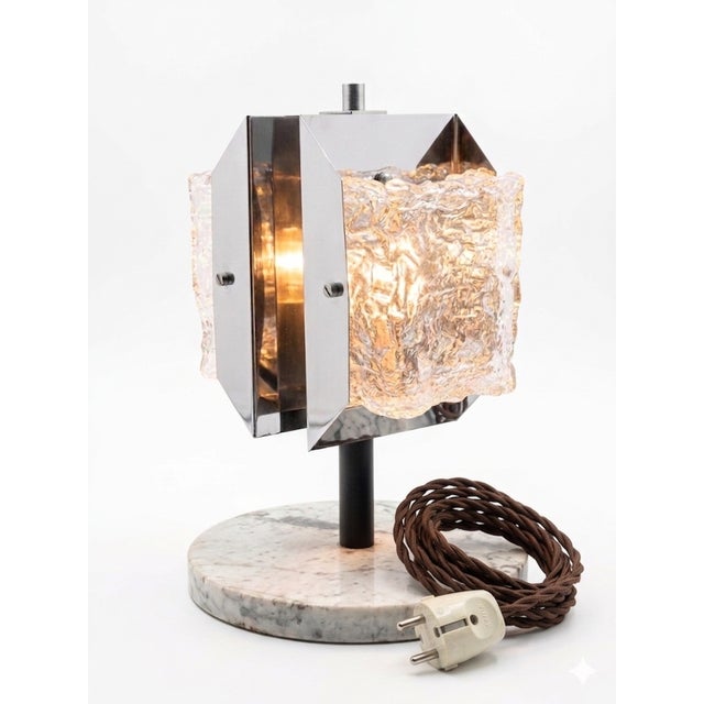 Mid-Century Modern Italian Murano Glass Table Lamp, 1970s For Sale - Image 3 of 7