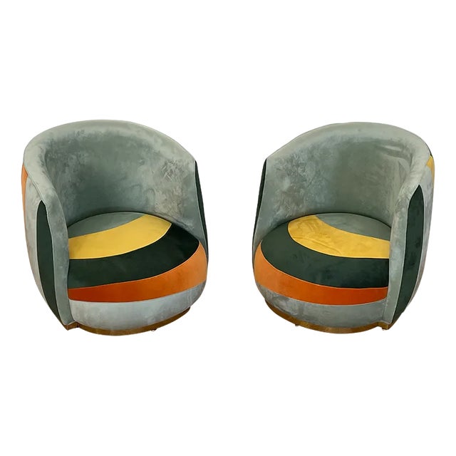 Set of Asymmetrical Armchairs, 1990s For Sale