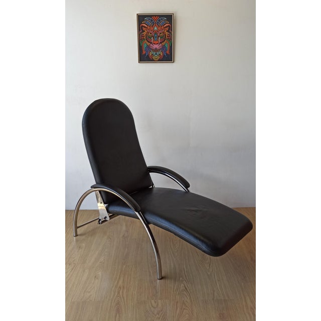 Chromed Leather Armchair, 1970s For Sale - Image 18 of 18