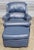 Store Item: Hancock & Moore Blue Leather Club Chair Arm Chair w Match Ottoman Made in the USA Description: Chair features...