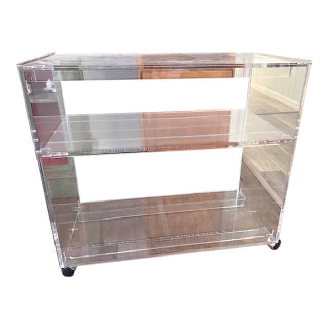 1970s Akko Modern Acrylic Serving Cart For Sale