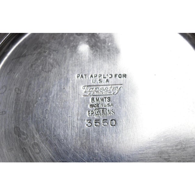 Antique Silver Plated Martini Shaker Pitcher "Tapestry" by Weidlich Brothers For Sale - Image 9 of 12