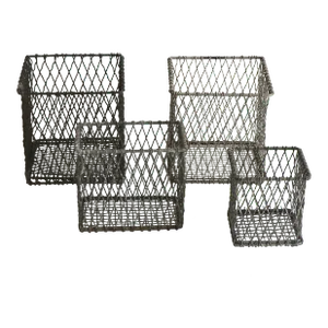 1950s Set of Four Vintage Wire Baskets
