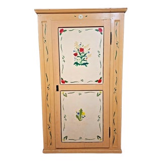 Traditional Folk Cabinet in Wood For Sale