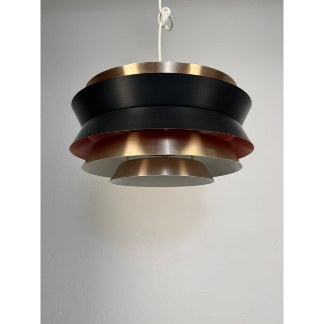 Black Trava Pendant Lamp by Carl Thore for Granhaga Metallindustri, Sweden, 1970s For Sale - Image 8 of 11