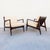1960s Restored Ib Kofod-Larsen for Selig Danish Modern Sculptural "Blade" Lounge Chairs in Leather For Sale - Image 15 of 18