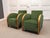 Vintage Green Velvet Lounge Chairs with Wooden Arm Overlays, Sweden, 1930, Set of 2 For Sale - Image 13 of 15