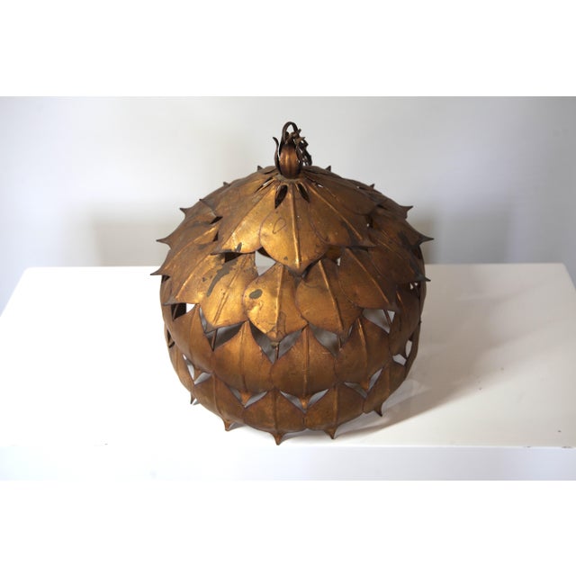 Hollywood Regency Lotus Ceiling Lamp by Hans Kögl, Germany, 1960s For Sale - Image 3 of 11