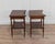 Mid 20th Century Pair of Louis XVI–Style Bedside Tables with Curved Fronts and Lower Shelves For Sale - Image 4 of 8