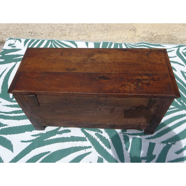 Antique Louis XIII Style Oak Storage Bench For Sale - Image 16 of 18