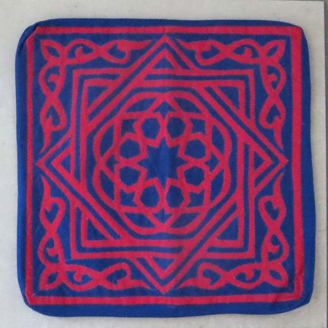 A pair of beautiful handsewn Egyptian applique textiles combining a fusion of color and artistic detailing, are...