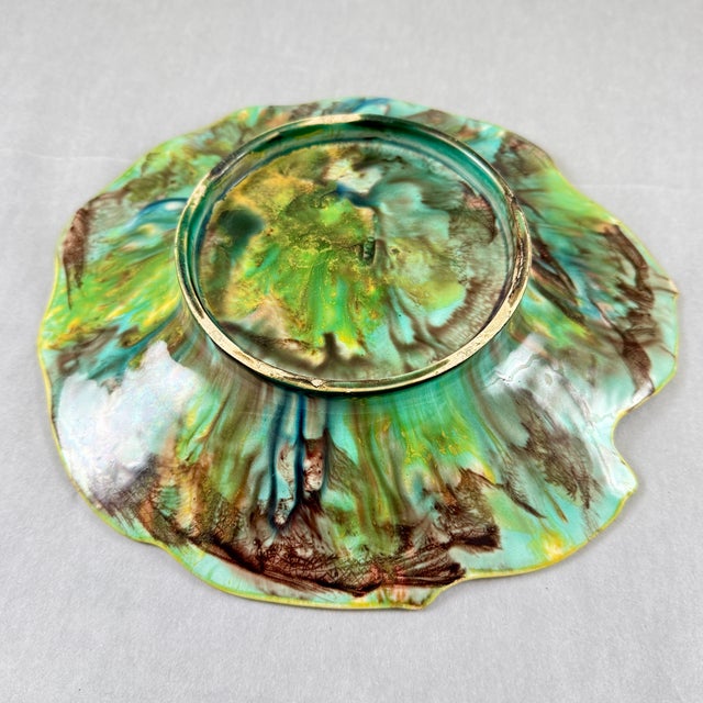 Majolica Strawberry Leaf Dessert Tray by Samuel Alcock, England, 1850 For Sale - Image 9 of 11