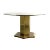 Wood 6 Person Henredon Brass & Burl Wood Hexagonal Pedestal Dining Table With Glass Top, Mid-Century For Sale - Image 7 of 7
