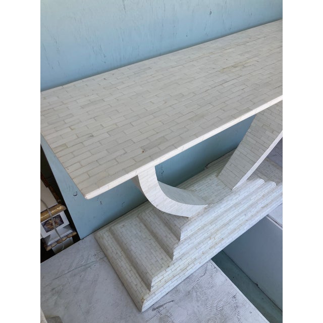 Off-white Enrique Garcel Tessellated Console For Sale - Image 8 of 13