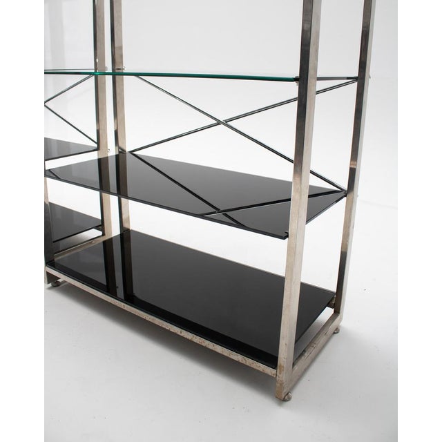 Vintage Chrome-Plated Metal Shelving Units, 1970s, Set of 2 For Sale - Image 6 of 10