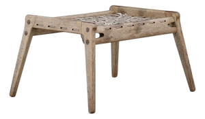 Grey Oak Ottoman by Heinz Heger for PGH Erzgebirge / Annaberg-Buchholz, 1960s